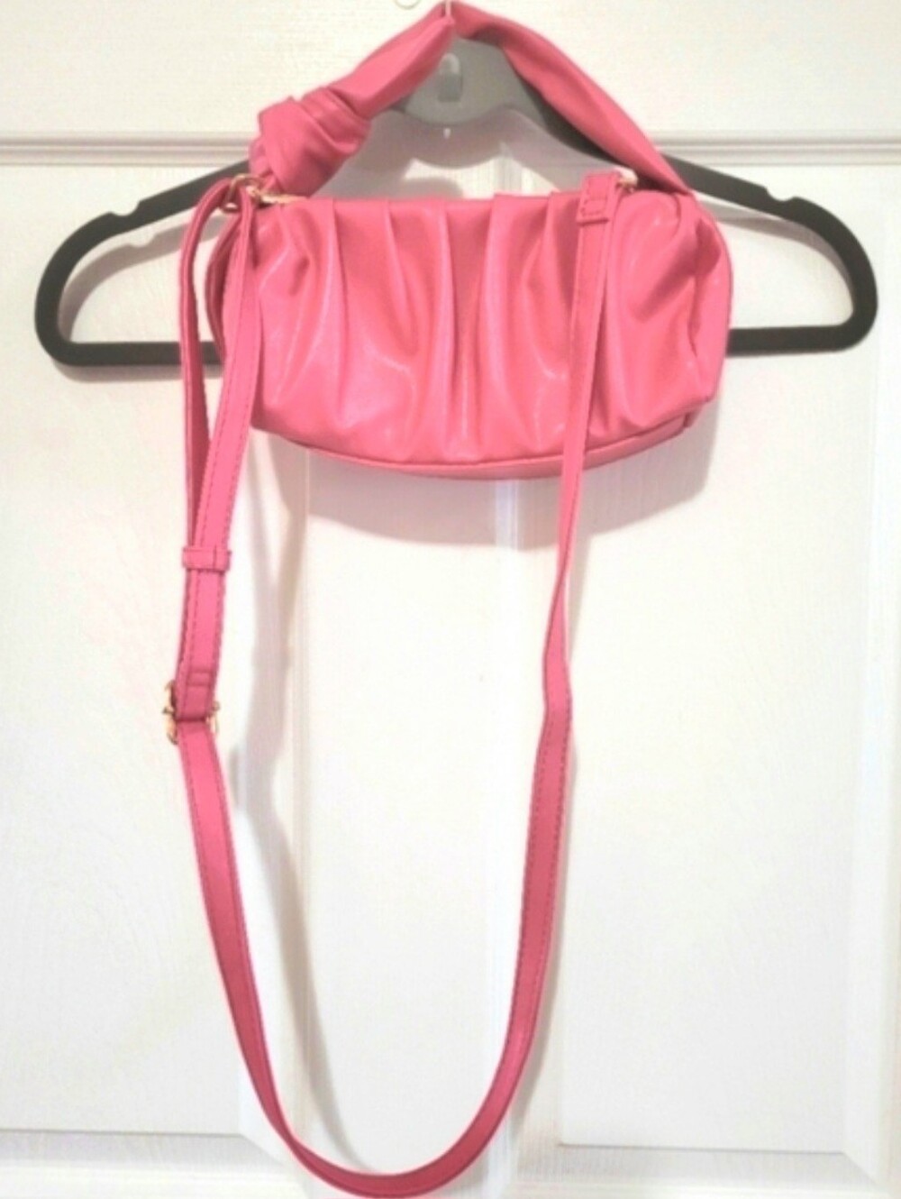 Y2K👛 Lovely In Pink👛 🩷Love Knot Pleated Bag/Adjustable Crossbody